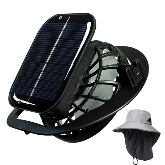 Cap with Solar Powered Cooling Fan