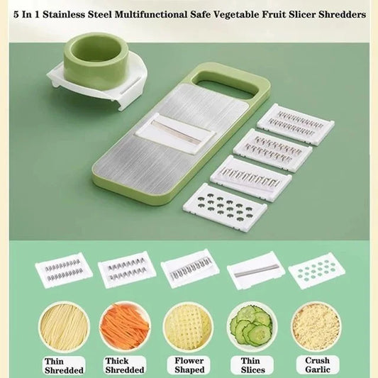 5 in 1 Multi-Function Vegetable Slicer Cutter with 5 Blades