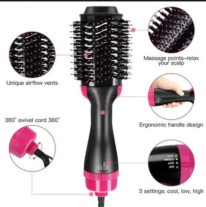 One Step Hot Air Brush Hair Styling Machine Brush for Women Fast Drying Styling Straightening Curling Hair Brush Set Suitable for All Hair Types