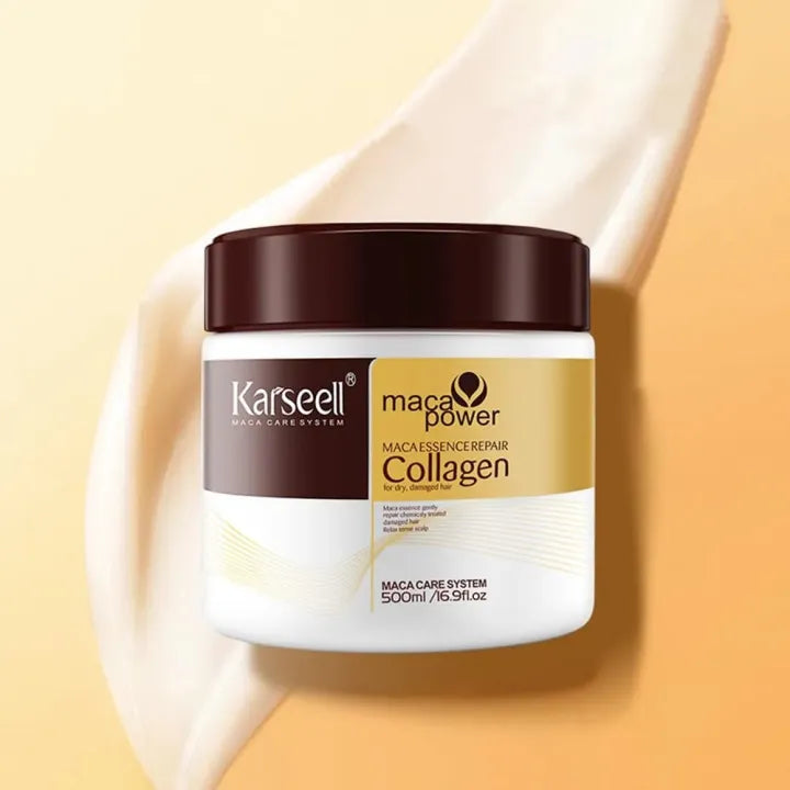 Karseell Hair Mask Collagen Treatment Cream – Argan Oil & Maca Essence, 16.9 OZ 500ml: Ultimate Hair Repair Solution