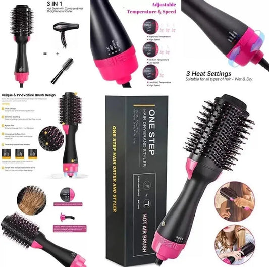 One Step Hot Air Brush Hair Styling Machine Brush for Women Fast Drying Styling Straightening Curling Hair Brush Set Suitable for All Hair Types