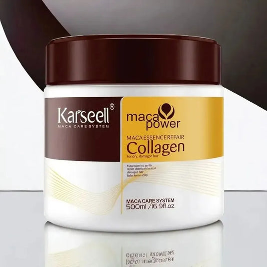 Karseell Hair Mask Collagen Treatment Cream – Argan Oil & Maca Essence, 16.9 OZ 500ml: Ultimate Hair Repair Solution