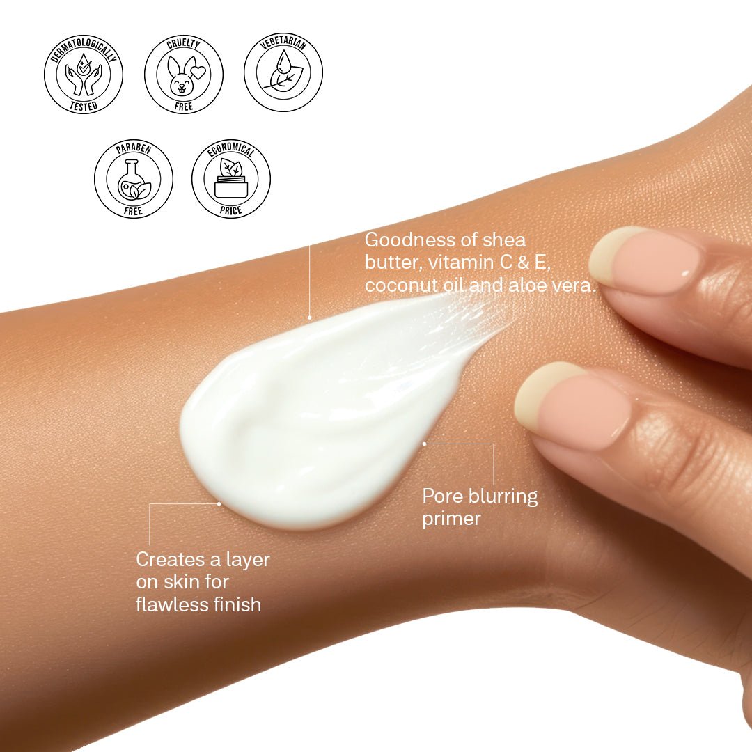 Flicka Silk Touch 3-in-1 Primer Moisturizer with SPF | Pore Blurring | Zeloramart